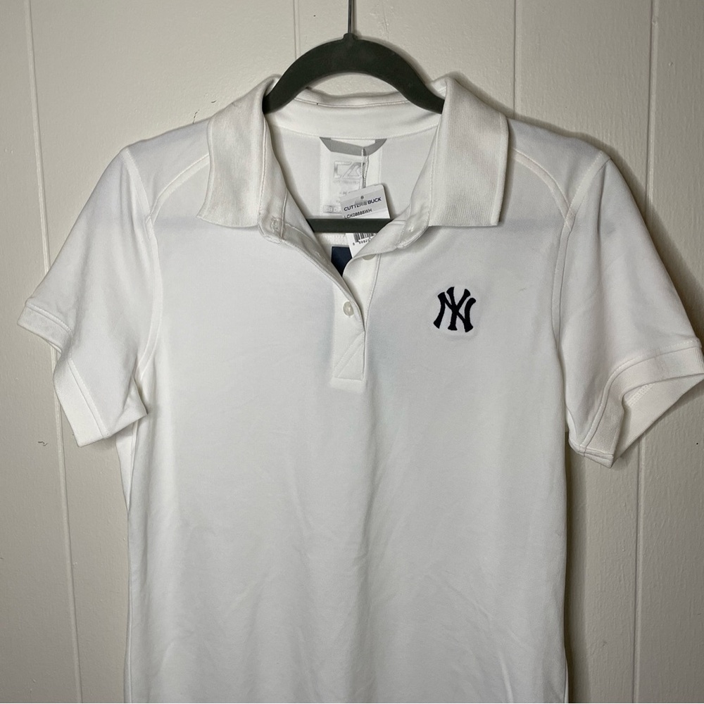 Cutter & Buck New York Yankees Women's Medium White Polo NWT